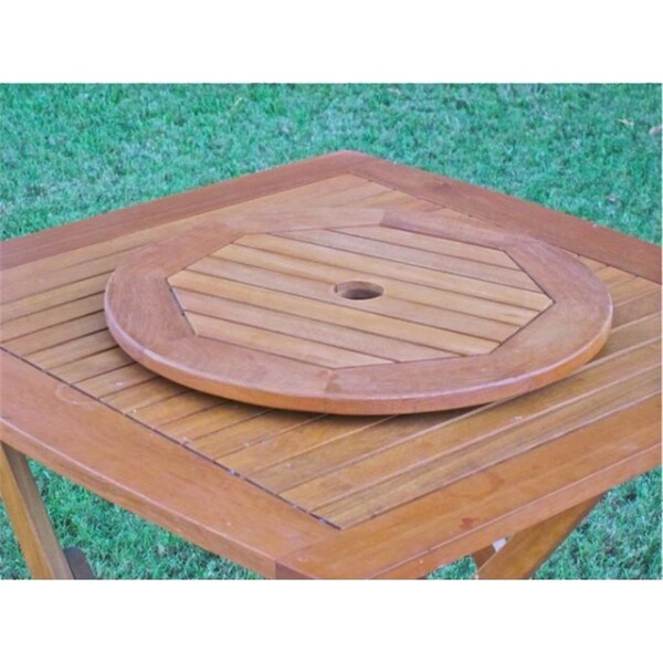 International Caravan Royal Tahiti Outdoor 28 in. Round Lazy Susan with